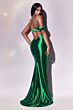 LaDivine Y025 Side Slit Asymmetric Neck Fitted Dress