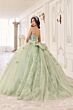 LaDivine 15718 Corset Bodice Butterfly Skirt Dress