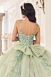 LaDivine 15718 Corset Bodice Butterfly Skirt Dress