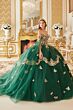 LaDivine 15721 Cape Sleeve Scallop Overlay Dress