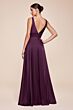 LaDivine 7469 V-Neck Slit Skirt Dress