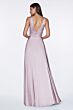 LaDivine 7469 V-Neck Slit Skirt Dress