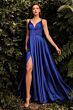 LaDivine 7472 Strappy Back Satin Dress