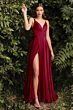 LaDivine 7472 Strappy Back Satin Dress