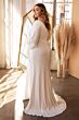 LaDivine 7478WC Satin Faux Wrap Plus Size Dress