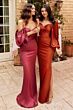 LaDivine 7482 Bishop Sleeve Sweetheart Neck Dress