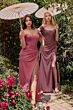 LaDivine 7484 Detachable Straps Lace-Up Dress