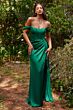 LaDivine 7484 Detachable Straps Lace-Up Dress