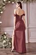 LaDivine 7484 Detachable Straps Lace-Up Dress