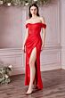 LaDivine 7484 Detachable Straps Lace-Up Dress