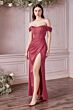 LaDivine 7484 Detachable Straps Lace-Up Dress