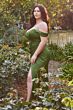 LaDivine 7484C Detachable Strap Corset Dress