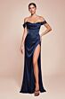 LaDivine 7492 Corset Bodice Off The Shoulder Dress