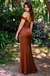 LaDivine 7492 Corset Bodice Off The Shoulder Dress