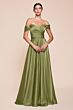 LaDivine 7493 High Slit Off The Shoulder Dress