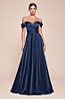 LaDivine 7493 High Slit Off The Shoulder Dress