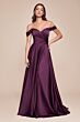 LaDivine 7493 High Slit Off The Shoulder Dress