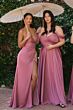LaDivine 7493 High Slit Off The Shoulder Dress