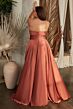 LaDivine 7496C Strapless Knot Bust Plus Size Dress