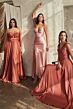 LaDivine 7496C Strapless Knot Bust Plus Size Dress