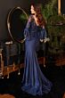 LaDivine 9247 V-Neck Bell Sleeve Dress