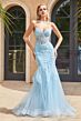 LaDivine 9316 Corset Bodice Mermaid Dress