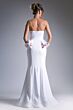 LaDivine A5010 Strapless Embroidered Peplum Dress