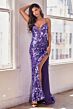 LaDivine B1141 Spaghetti Strap Sequin Dress