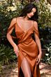 LaDivine BD109 Cold Shoulder Wrap Style Dress