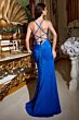 LaDivine BD4002 Surplice Bodice Lace-Up Dress
