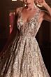 LaDivine C135 Open Back Glitter Dress