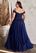 LaDivine C154C A-Line Cold-Shoulder Plus Size Dress