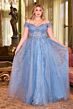 LaDivine C154C A-Line Cold-Shoulder Plus Size Dress