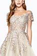 LaDivine C20 Off The Shoulder Embroidered Dress