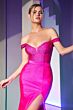LaDivine CA106 Off The Shoulder Hot-Fix Dress