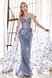 LaDivine CB046 Long Overskirt Sheer Corset Dress