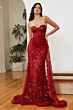 LaDivine CB046 Long Overskirt Sheer Corset Dress