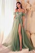LaDivine CB080 High Slit Corset Top Dress