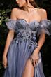 LaDivine CB080 High Slit Corset Top Dress