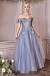 LaDivine CB087 Feather Straps Glitter Dress