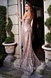 LaDivine CB093 Bow Straps Glitter Dress