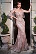 LaDivine CB093 Bow Straps Glitter Dress