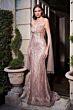 LaDivine CB093 Bow Straps Glitter Dress