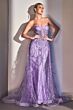 LaDivine CB095 Long Overskirt Strapless Corset Dress