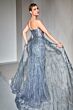 LaDivine CB095 Long Overskirt Strapless Corset Dress