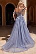LaDivine CB104 Illusion Bodice Off-The-Shoulder Strap Dress