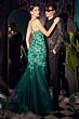 LaDivine CB112 Butterfly Glitter Trumpet Dress