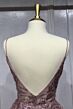 LaDivine CB117 V-Back Plunging Neck Dress