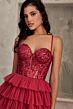 LaDivine CB143 Sweetheart Neck Ruffle Skirt Dress