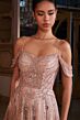 LaDivine CB147 Cold-Shoulder Scoop Neck Dress